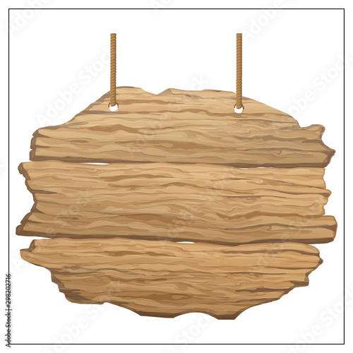 Vector wooden banner, sign posts or boards.