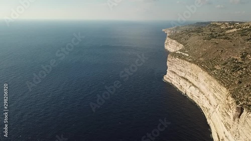 Aerial view of the dingli cliffs. photo