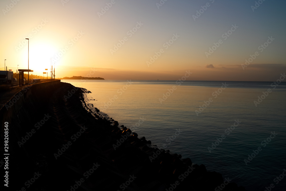 名護湾の夕景