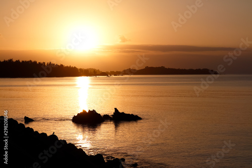 名護湾の夕景