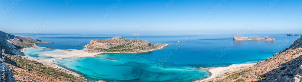 Panorama of Balos beach in Crete