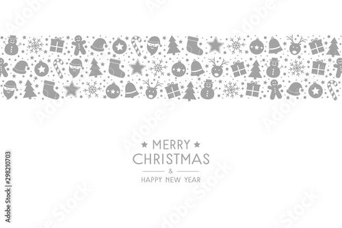 Christmas elements with wishes. Xmas greeting card. Vector