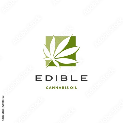 cannabis leaf logo vector icon illustration