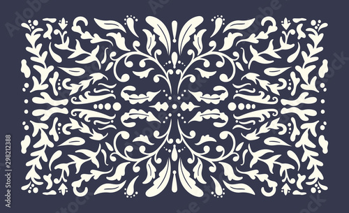 Wallpaper in the style of Baroque. A seamless vector background. Floral ornament