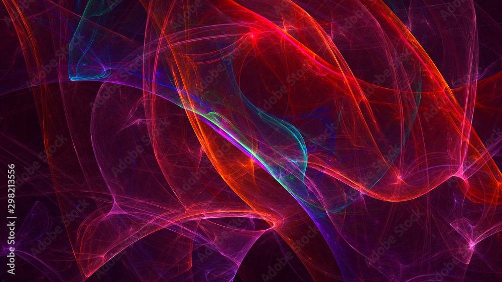 Obraz premium Fractal 3D rendering abstract light surreal background