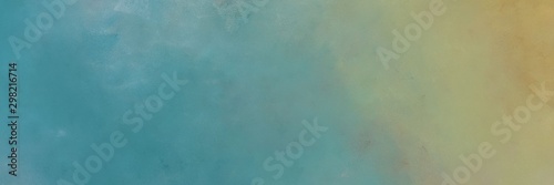 cadet blue, dark khaki and dark sea green colored vintage abstract painted background with space for text or image