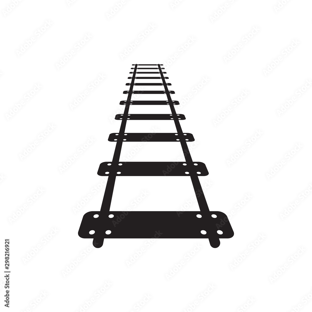 Train track graphic design template vector isolated Train track graphic design template vector isolated