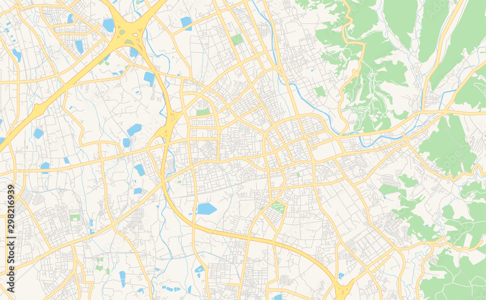 Printable street map of Taoyuan, Taiwan