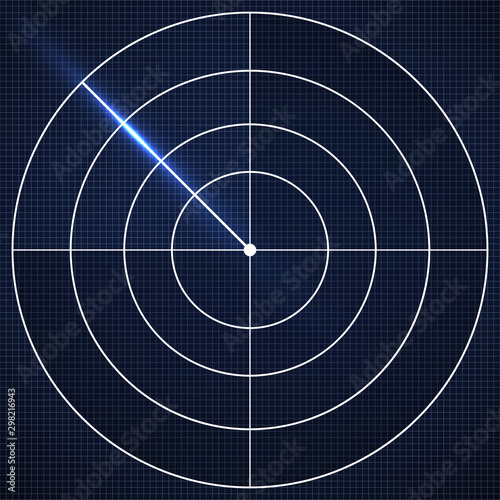Radar screen background, military search system, sonar display with scanning