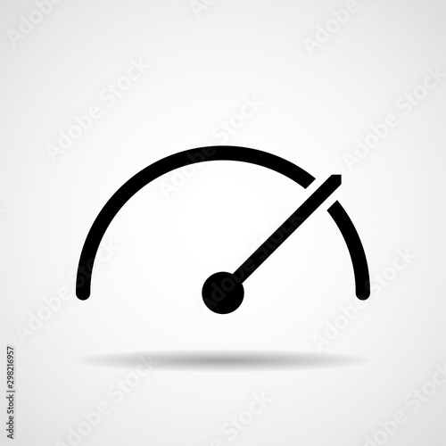 Speedometer, tachometer, sign with arrow, symbol speedo