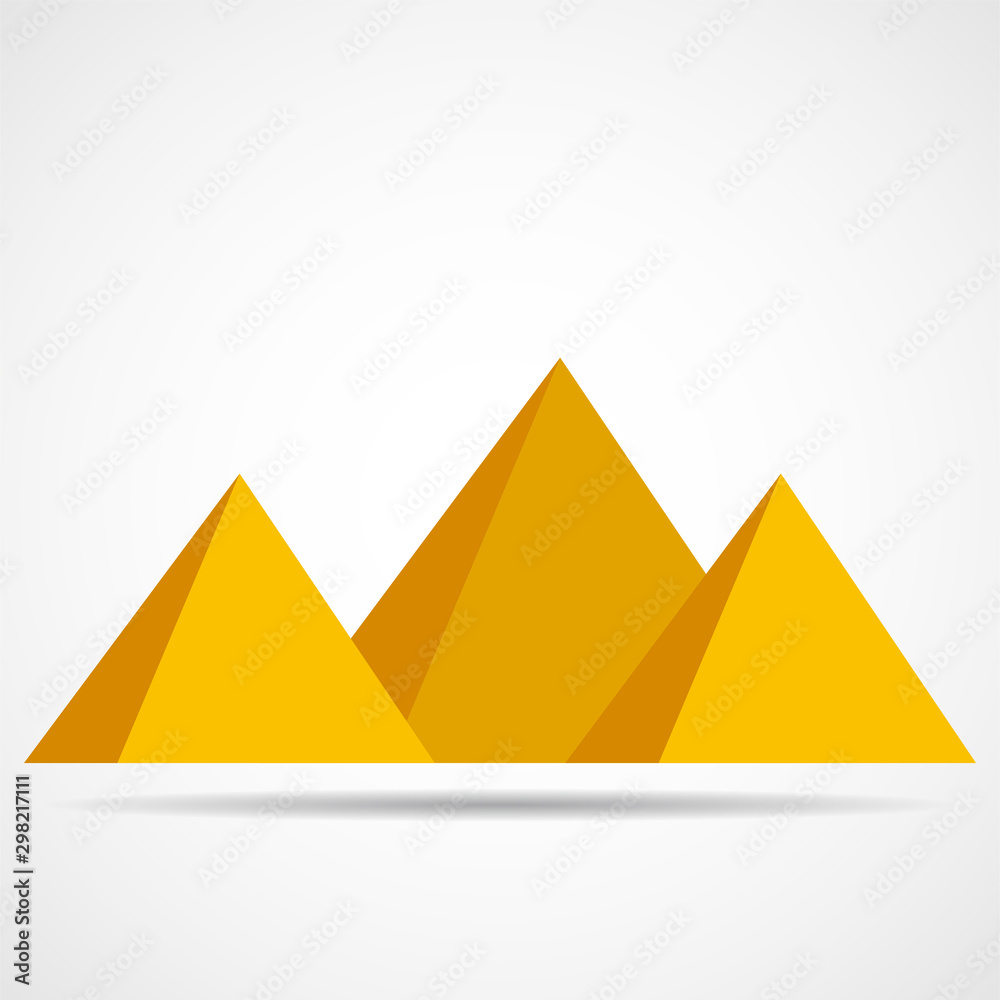 Egypt pyramids icon isolated on a white backgrounds Egypt pyramids icon isolated on a white backgrounds