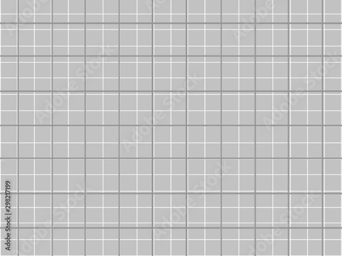 Graph paper sheet, grid paper texture, grid sheet, abstract grid line, white gray straight lines on gray background, Illustration business office and the bathroom wall.