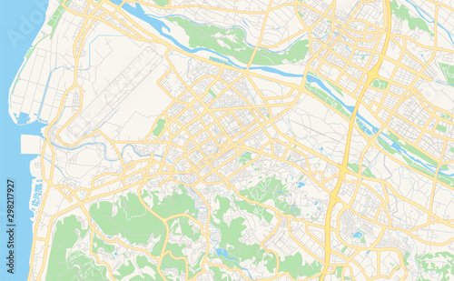 Printable street map of Hsinchu, Taiwan © netsign