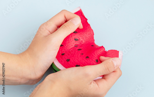 anti stress squishy toy in children's hands