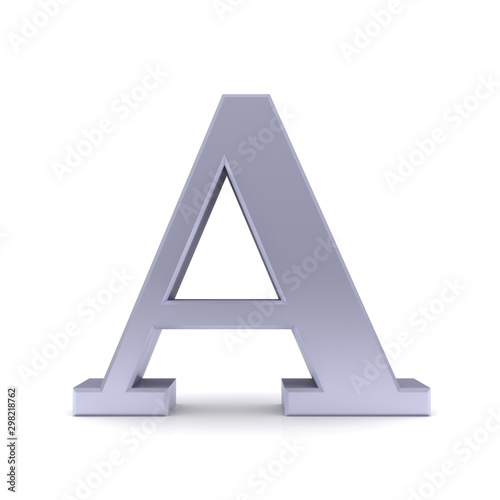 A letter silver 3d sign