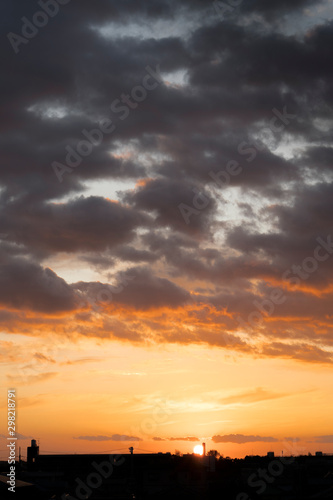 大阪府堺市の夕暮れ Dusk in Sakai City, Osaka Prefecture