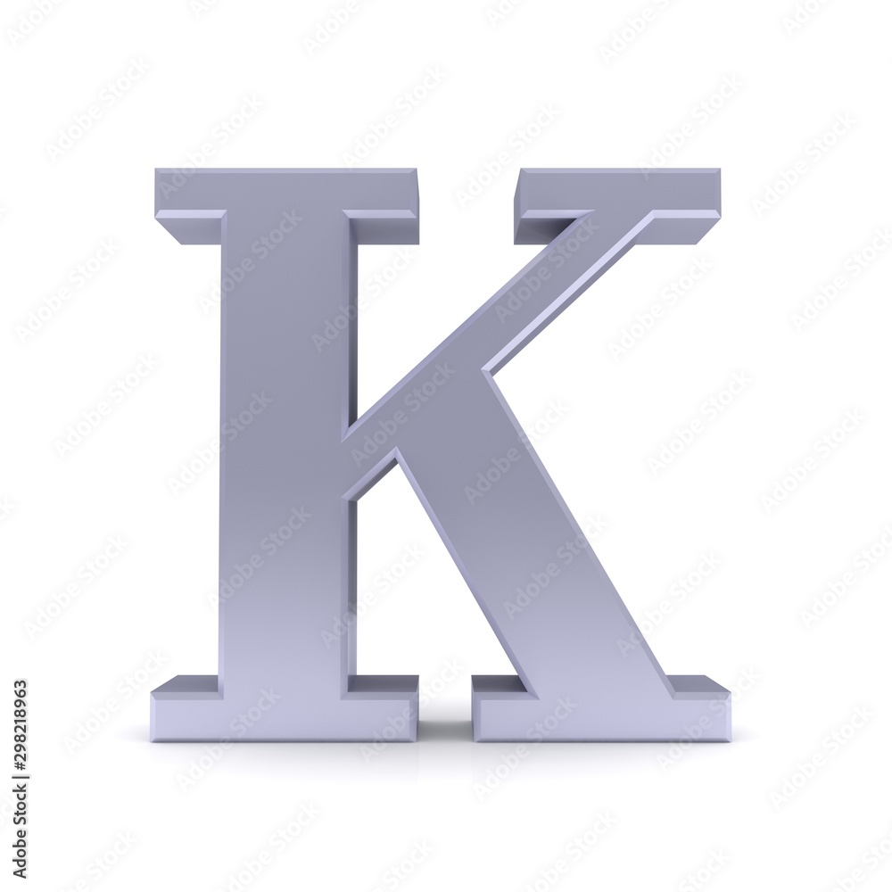 K letter silver 3d sign K letter silver 3d sign