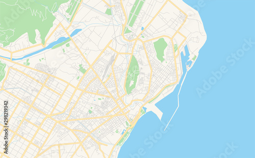 Printable street map of Hualien, Taiwan