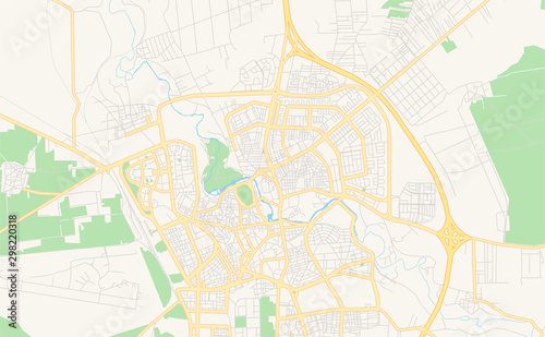 Printable street map of Hama, Syria