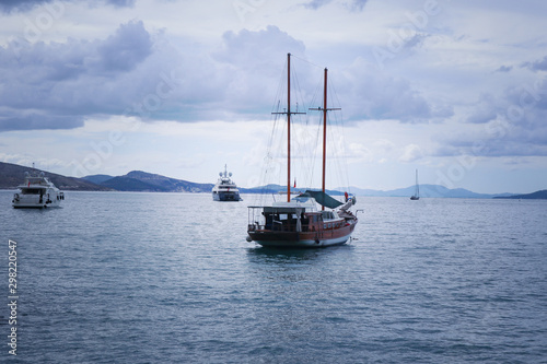 Beautiful view of a boats in the sea