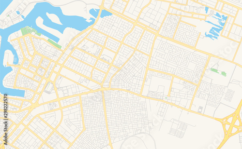 Printable street map of Ajman  , United Arab Emirates photo