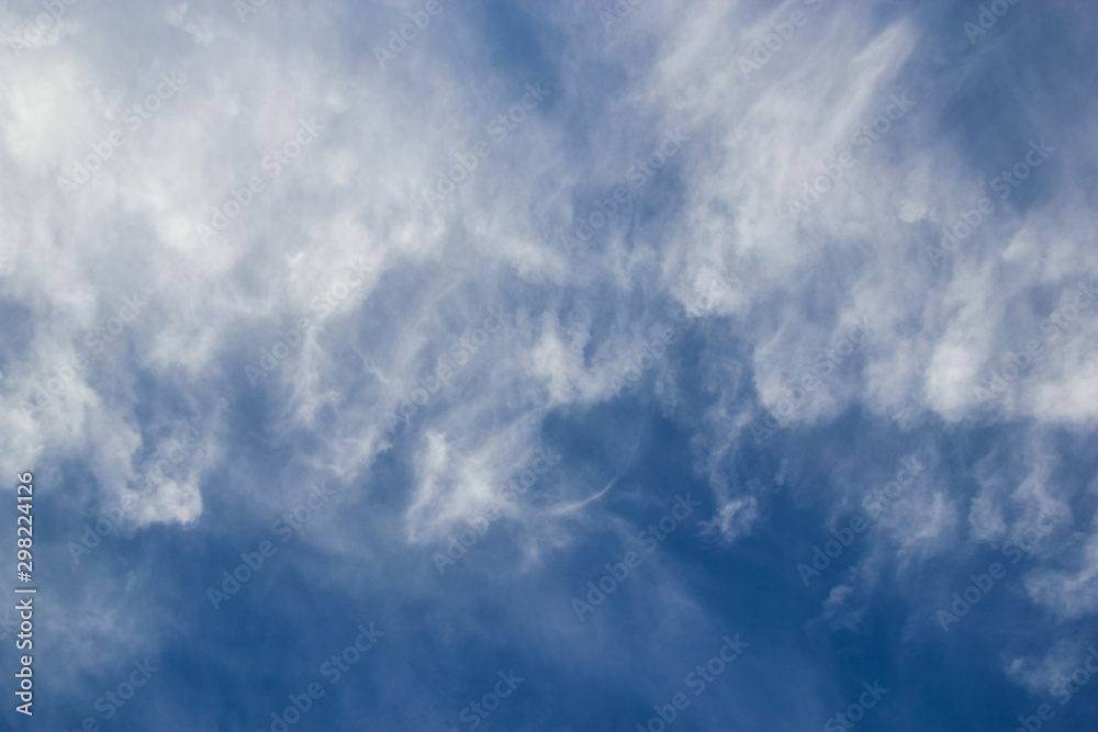 Smoke cloudy blue sky  isolated