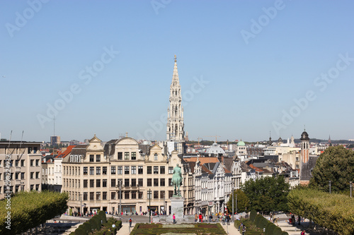 Mont des Arts in Brussels view from the road