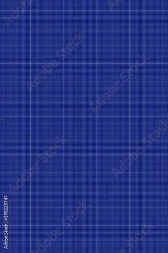 Vector Blueprint Background, Linear Paper Template, Blue Backdrop, Technical Drawing.
