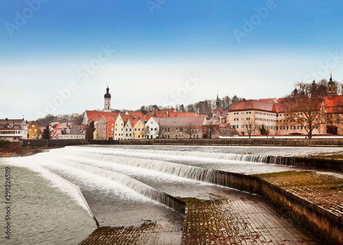 View of the small old town of Landsberg am Lech in Bavaria, Germany © vesta48