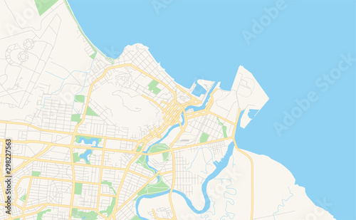 Printable street map of Townsville, Australia