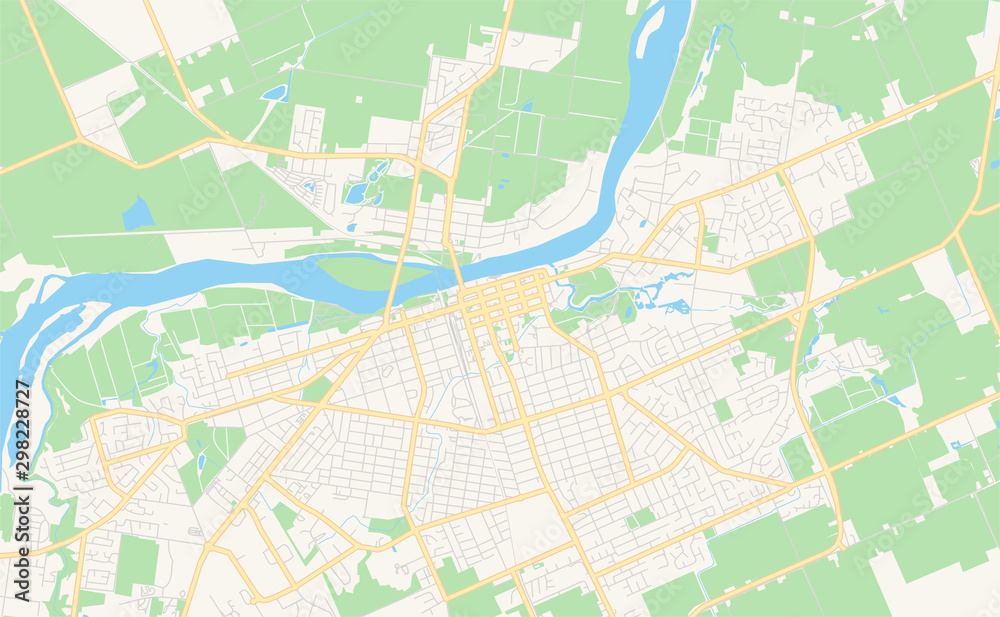 Printable street map of Bundaberg, Australia