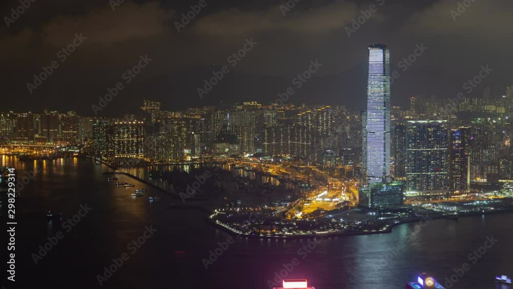 Timelapse Hong Kong Yau Tsim Mong district skyscraper Timelapse Hong Kong Yau Tsim Mong district skyscraper