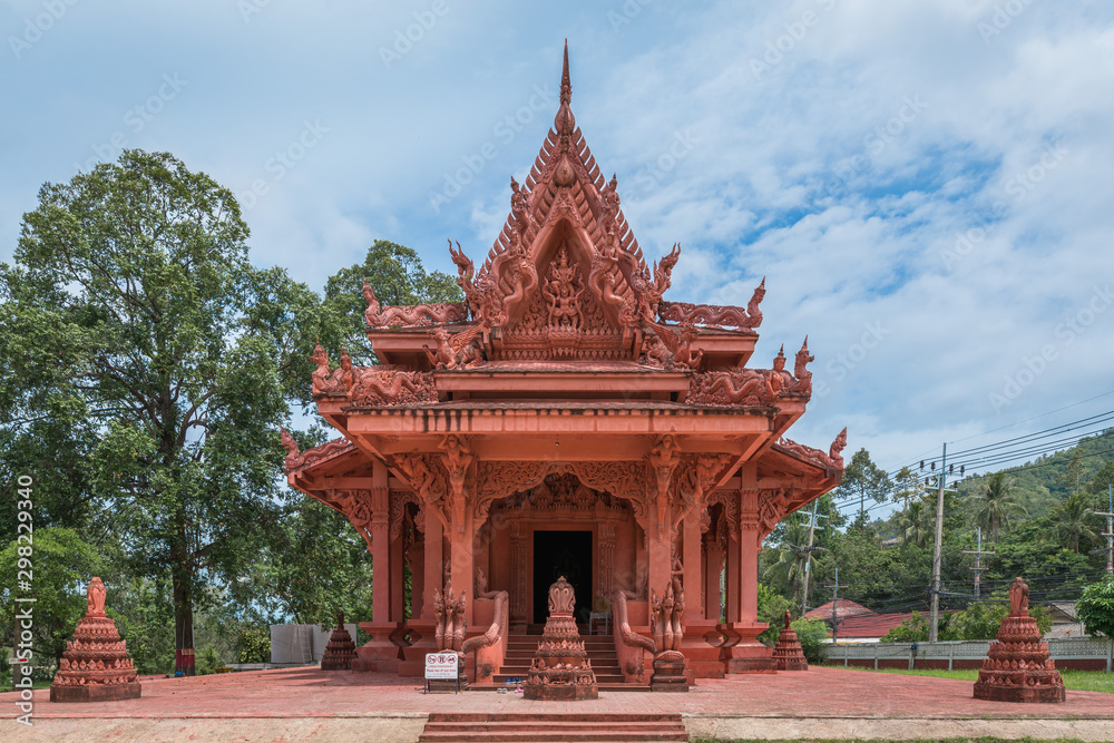 Wat Sila Ngu Temple, Red Stone Buddism Temple, Ko Samui, Thailand