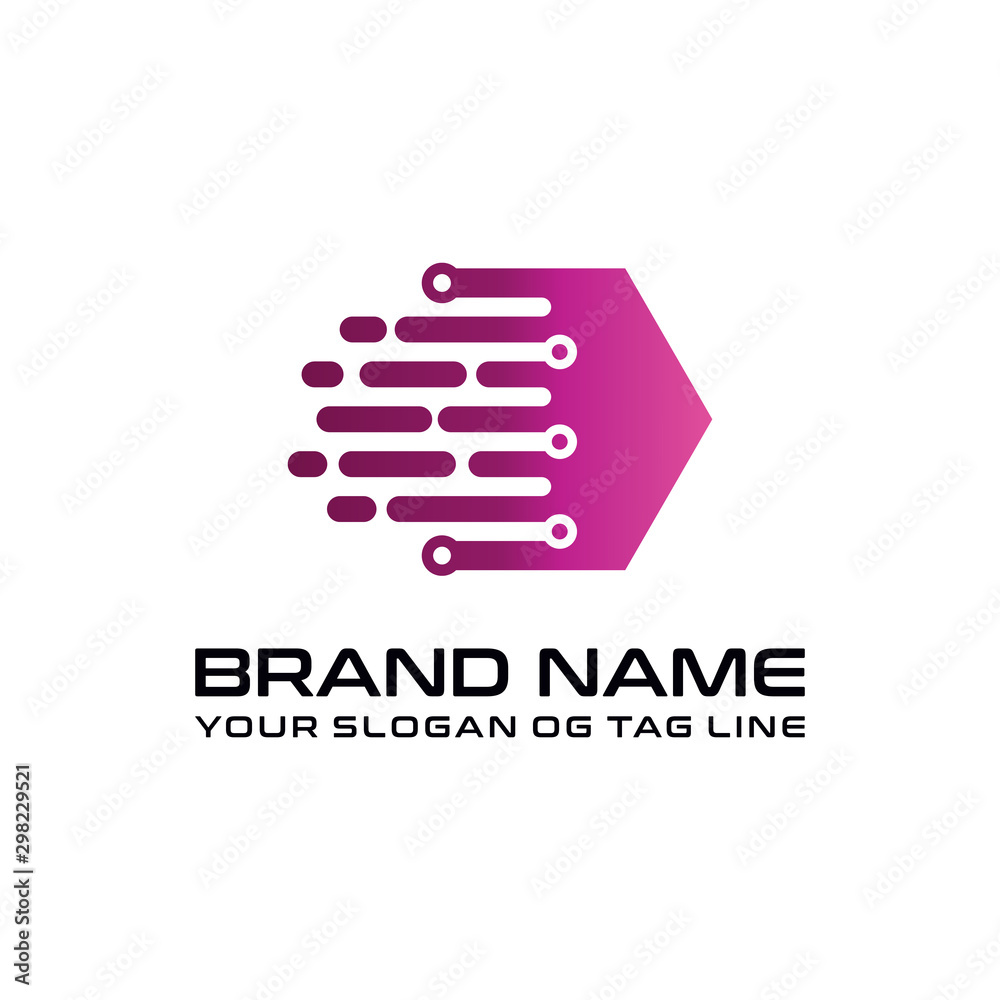 Obraz premium vector design of modern vector template technology