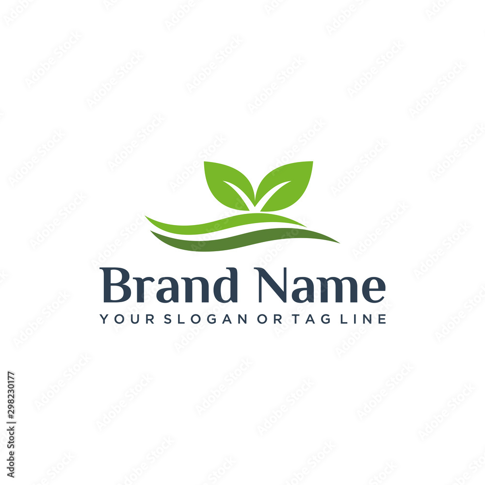 design vector leaf template that is good for a variety of businesses design vector leaf template that is good for a variety of businesses