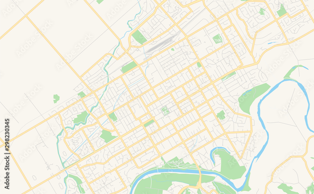 Naklejka premium Printable street map of Palmerston North, New Zealand