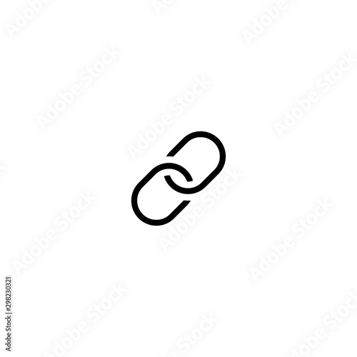 Link Vector Icon. Isolated Hyperlink, Chain Web Pictogram