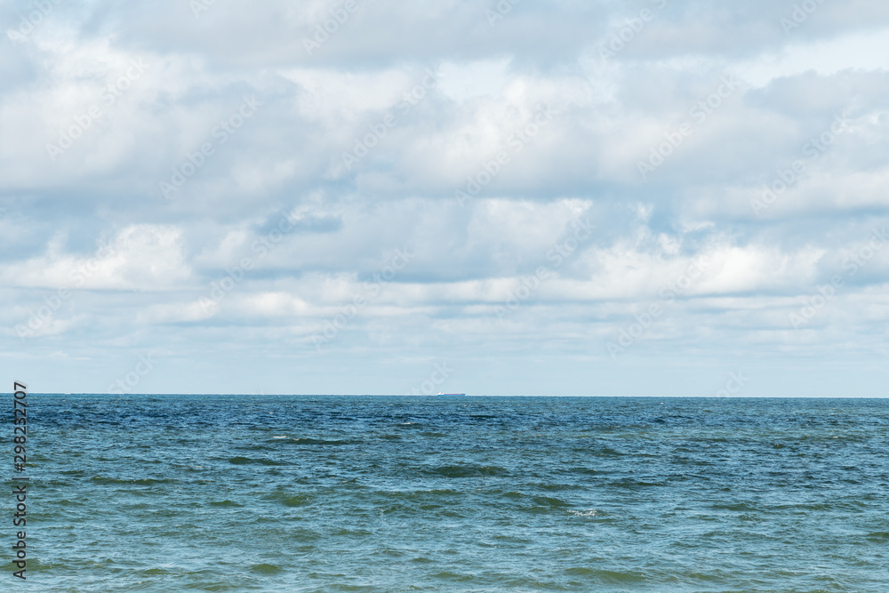 Wavy Baltic sea at Coast of Latvia.