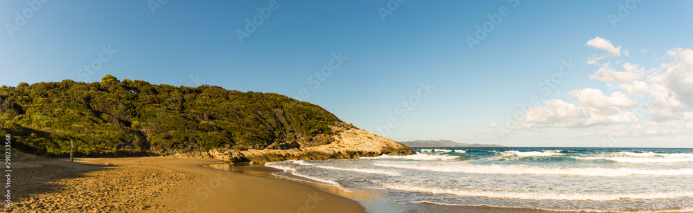 panoramic corsican sand and rock beach panoramic corsican sand and rock beach