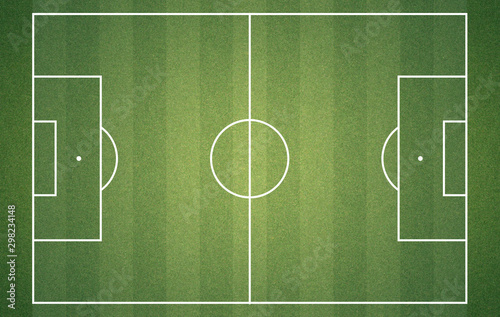 Soccer field from above. 2d illustration