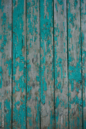 blue aged wooden board