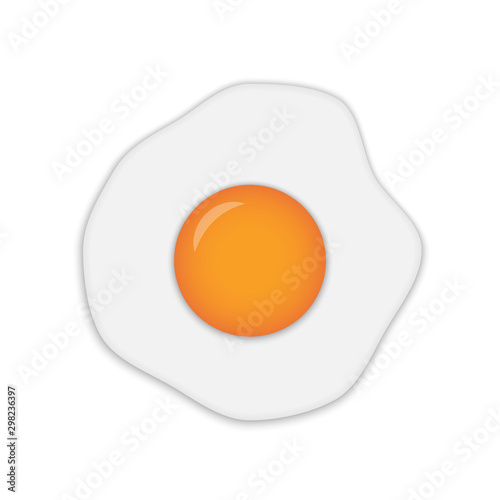 Realistic Fried Egg isolated