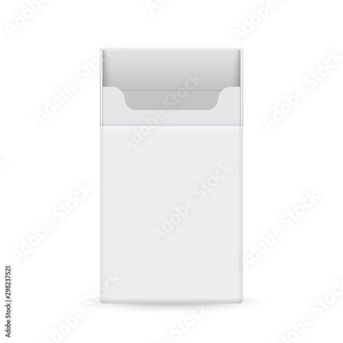 Realistic blank cigarette pack template.