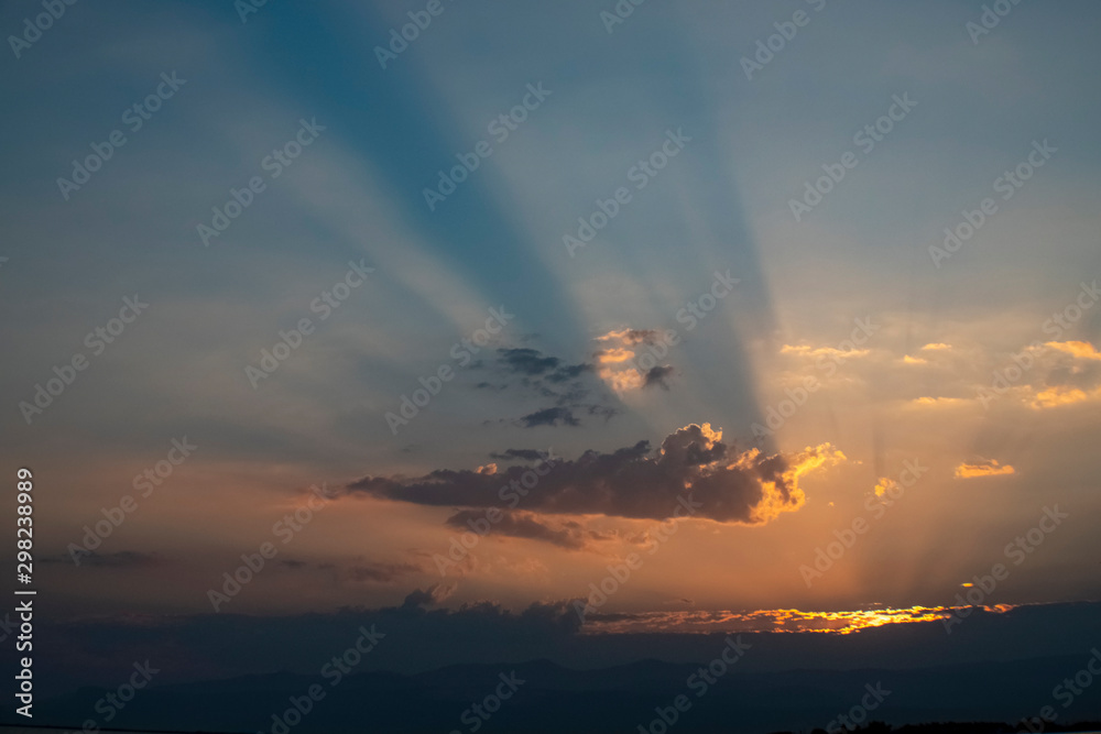 active clouds in the sky