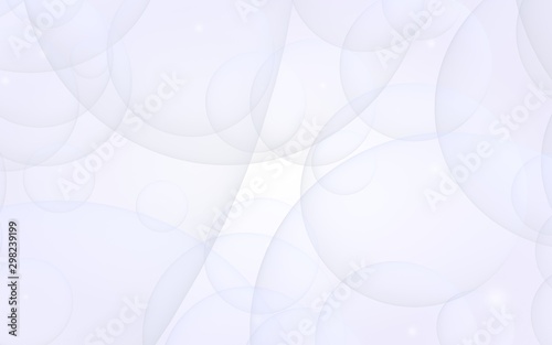 Abstract white background. Backdrop with light transparent bubbles. 3D illustration