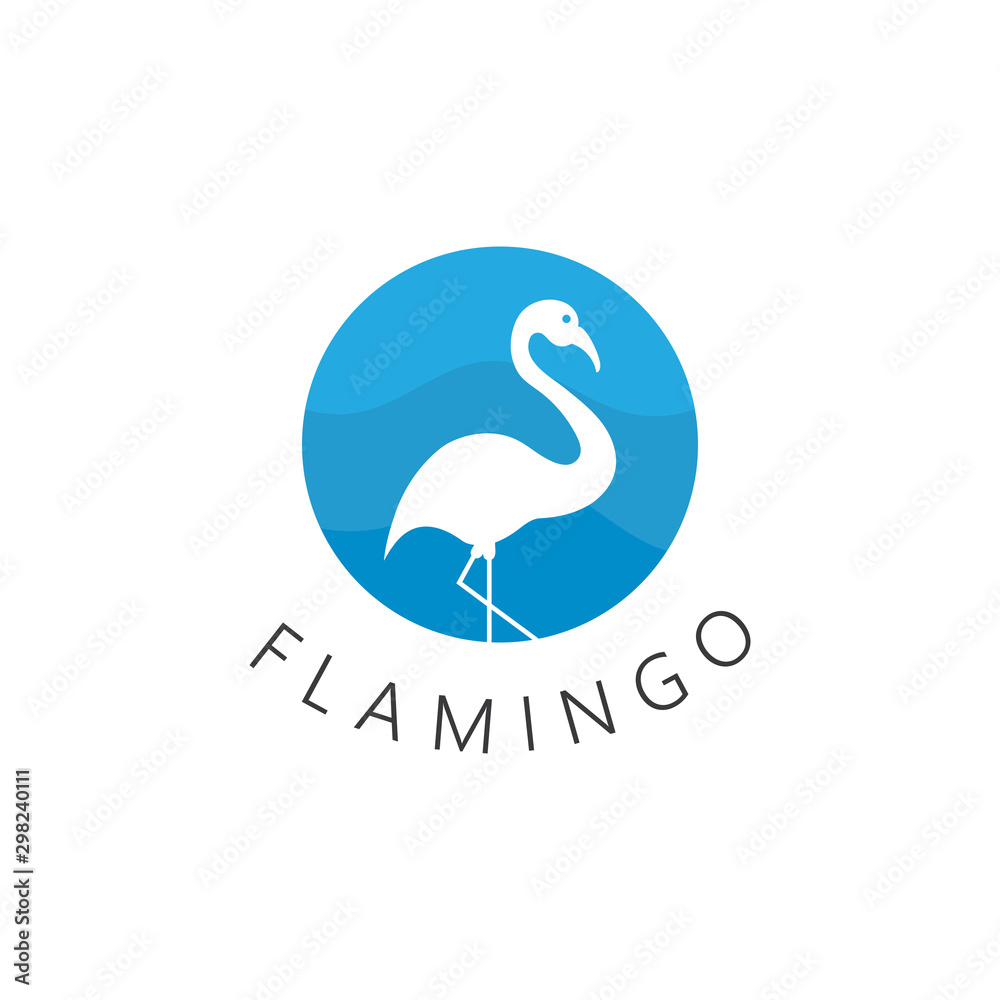 Flamingo bird logo design concept template vector Flamingo bird logo design concept template vector