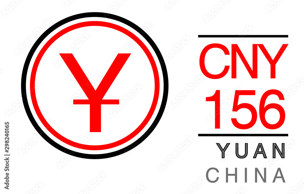 Obraz premium Y, CNY, 156, Yuan, china Banking Currency icon typography logo banner set isolated on background. Abstract concept graphic element. Collection of currency symbols ISO 4217 signs used in country