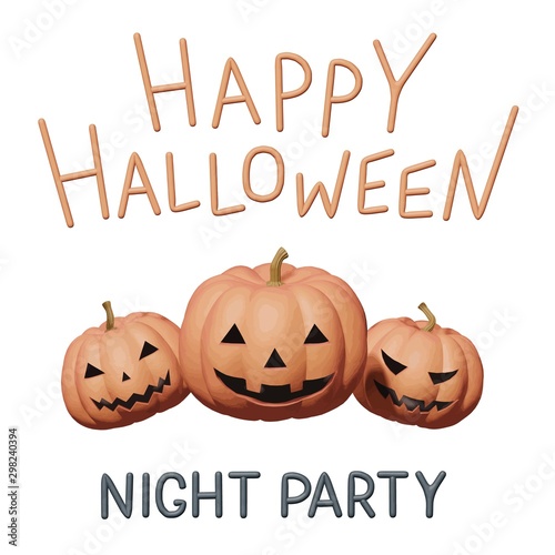 Clay vector for Halloween with orange pumpkins