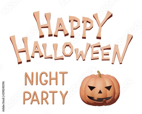 Plasticine illustration of pumpkin for Halloween