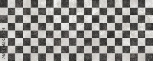 Black and white checkerboard texture background photo